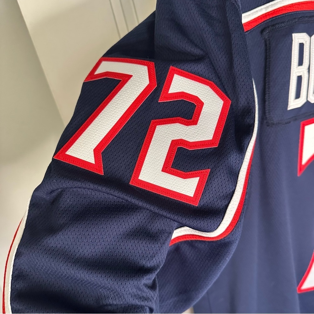 Fanatics Columbus Blue Jackets Navy Red White NHL Jersey - Picture 5 of 7